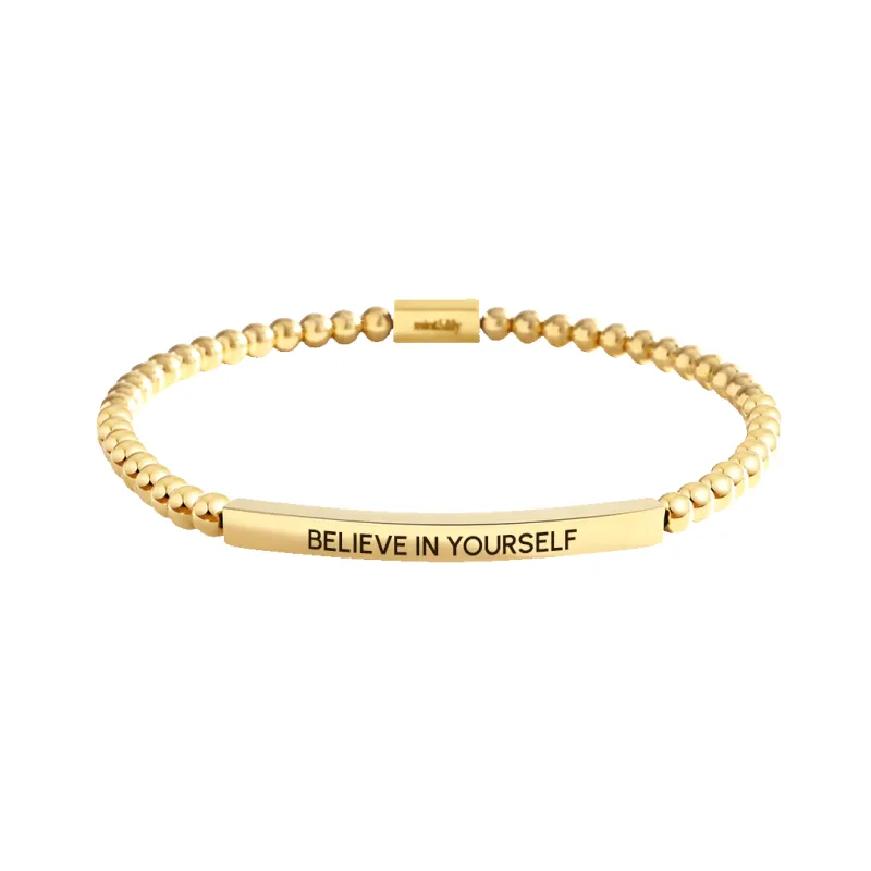 Believe in Yourself Beaded Inspire Bracelet sold by Mint & Lilly