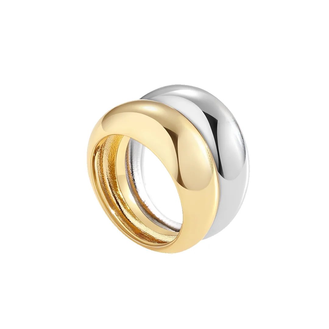 The Merge Mixed Metal Ring sold by Mint & Lilly product image thumbnail 3