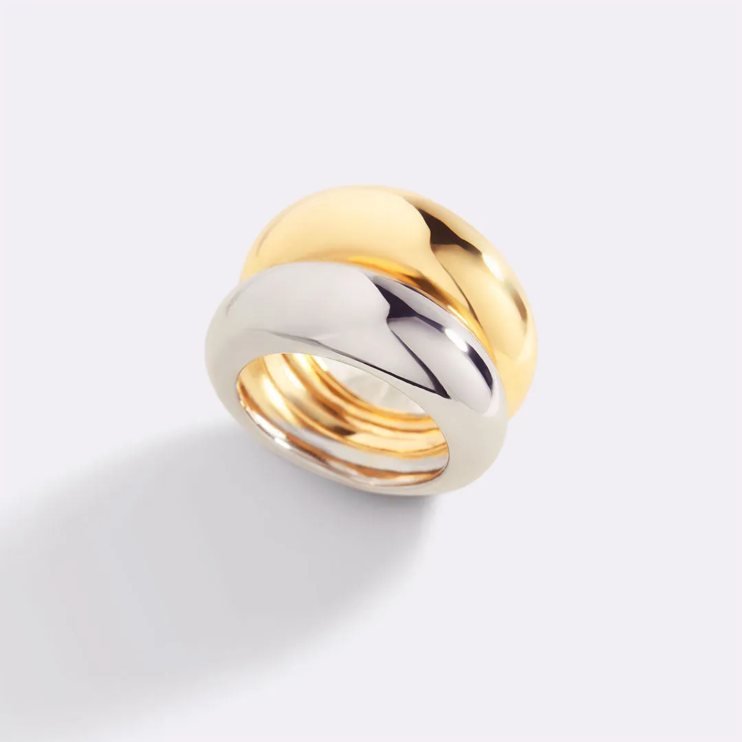 The Merge Mixed Metal Ring sold by Mint & Lilly product image thumbnail 2