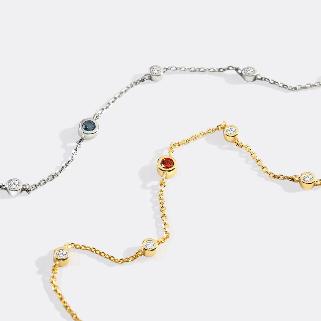 May Birthstone Station Bracelet sold by Mint & Lilly product image thumbnail 4