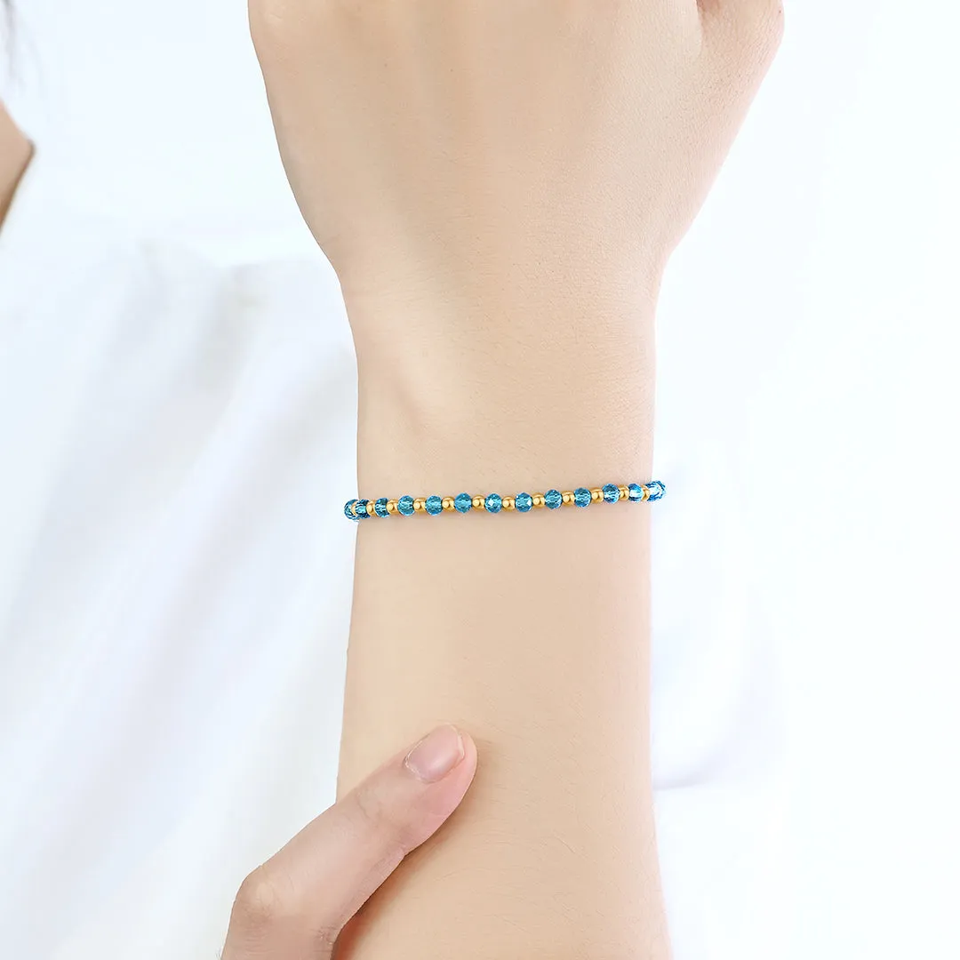 Birthstone and Gold Bead Bracelet sold by Mint & Lilly product image thumbnail 4