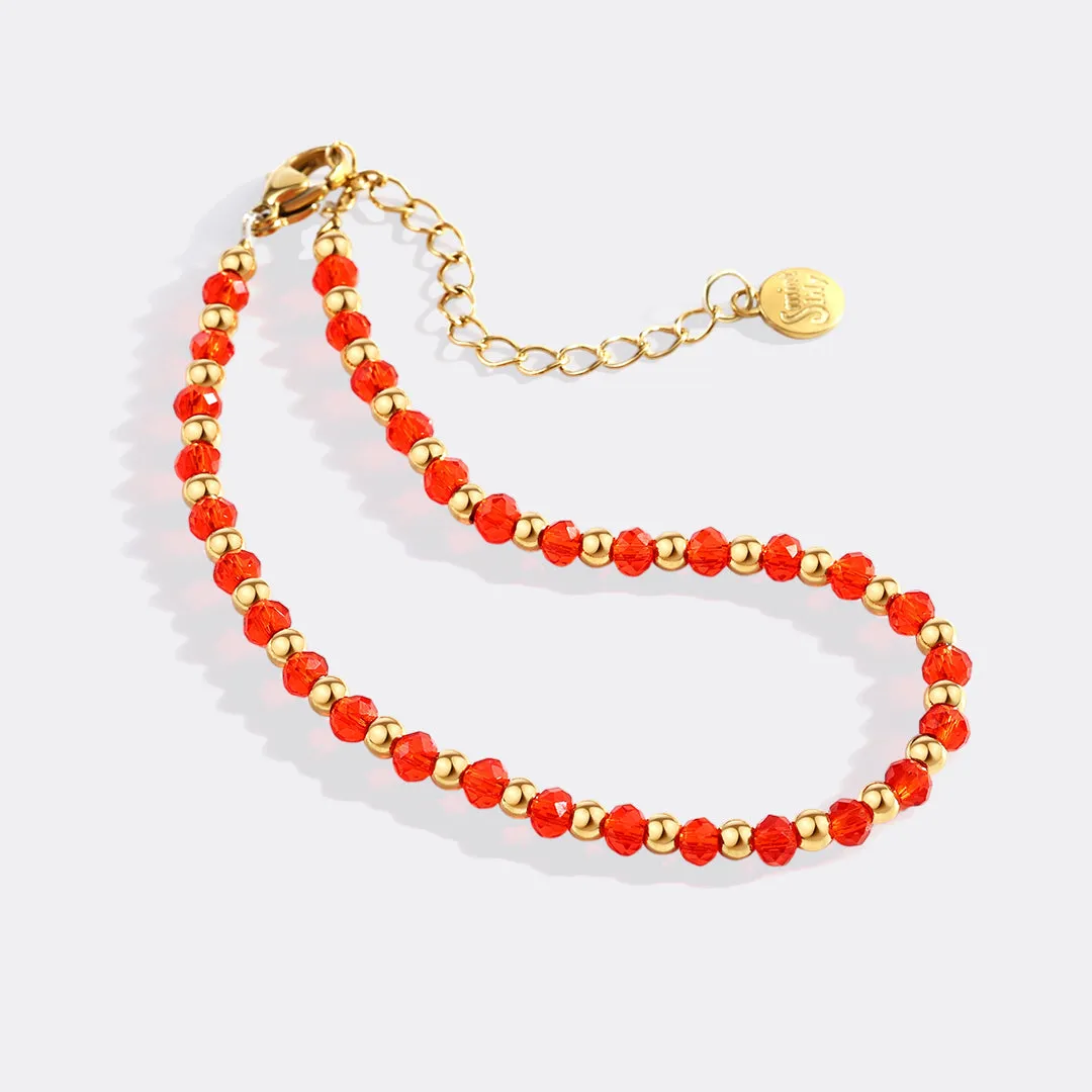 Birthstone and Gold Bead Bracelet sold by Mint & Lilly product image thumbnail 5