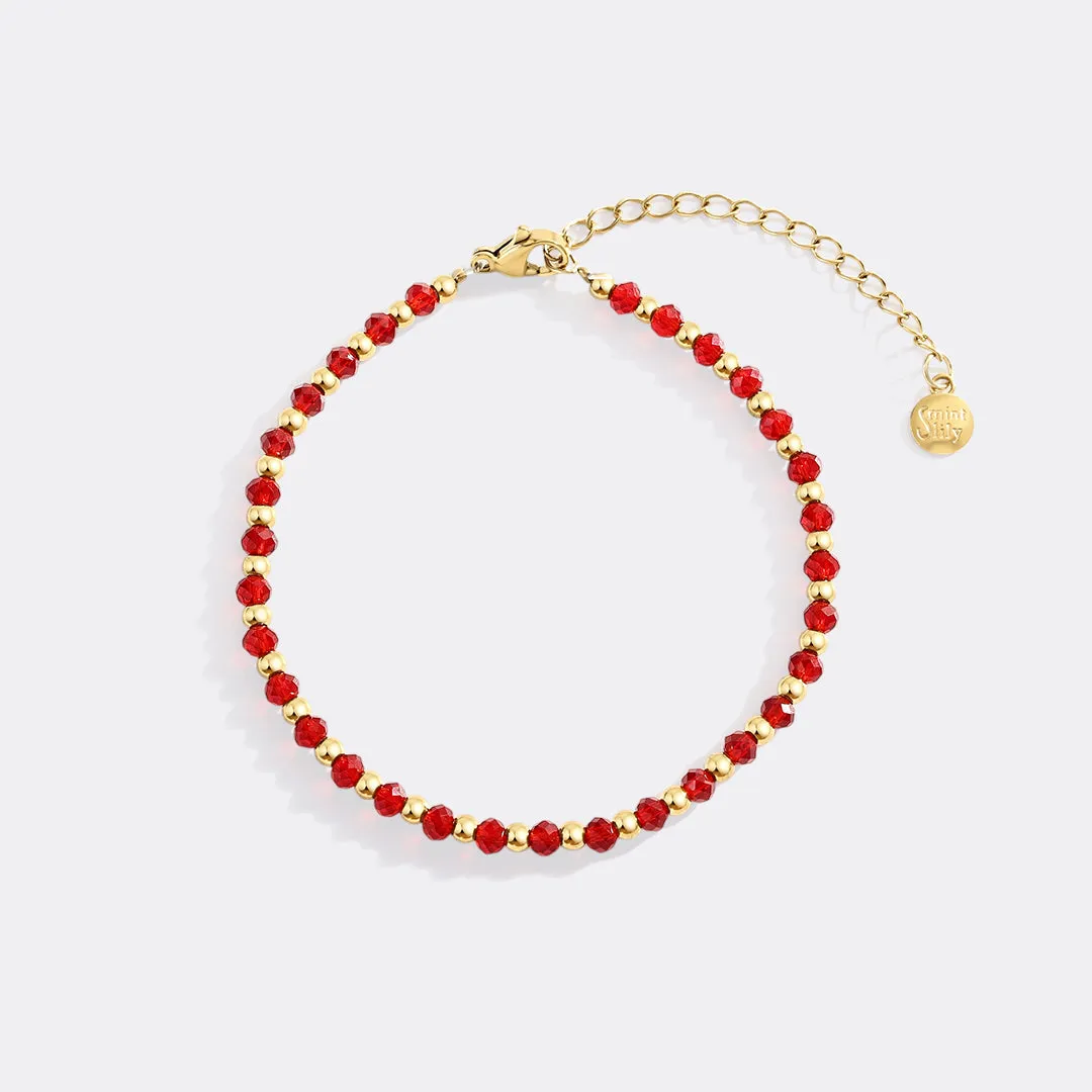 Birthstone and Gold Bead Bracelet sold by Mint & Lilly product image thumbnail 2