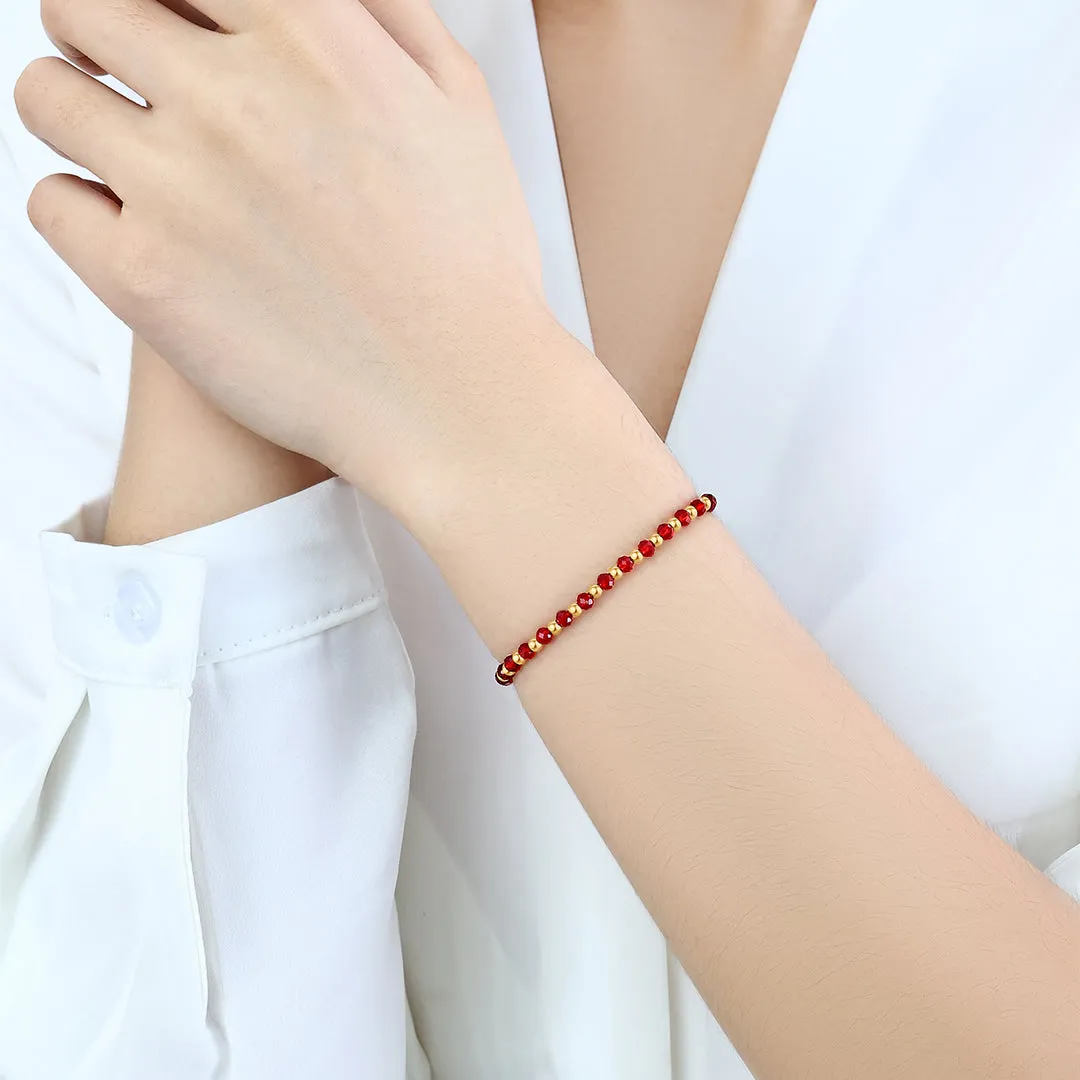 Birthstone and Gold Bead Bracelet sold by Mint & Lilly product image thumbnail 3