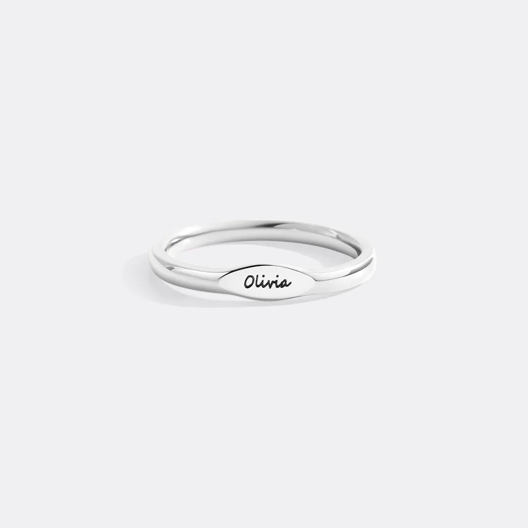 Skinny Name Ring sold by Mint & Lilly product image thumbnail 5