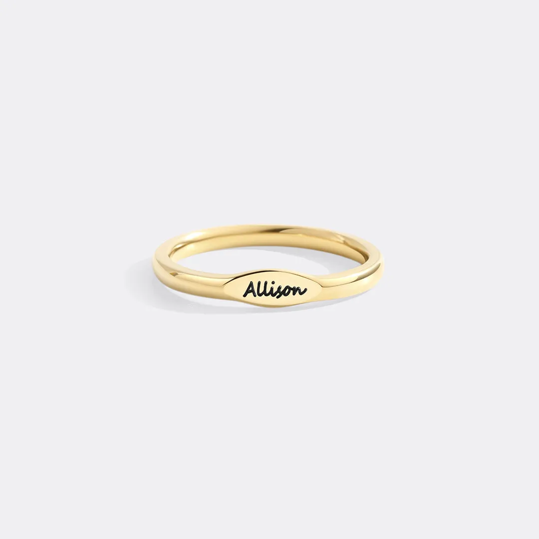 Skinny Name Ring sold by Mint & Lilly product image thumbnail 2