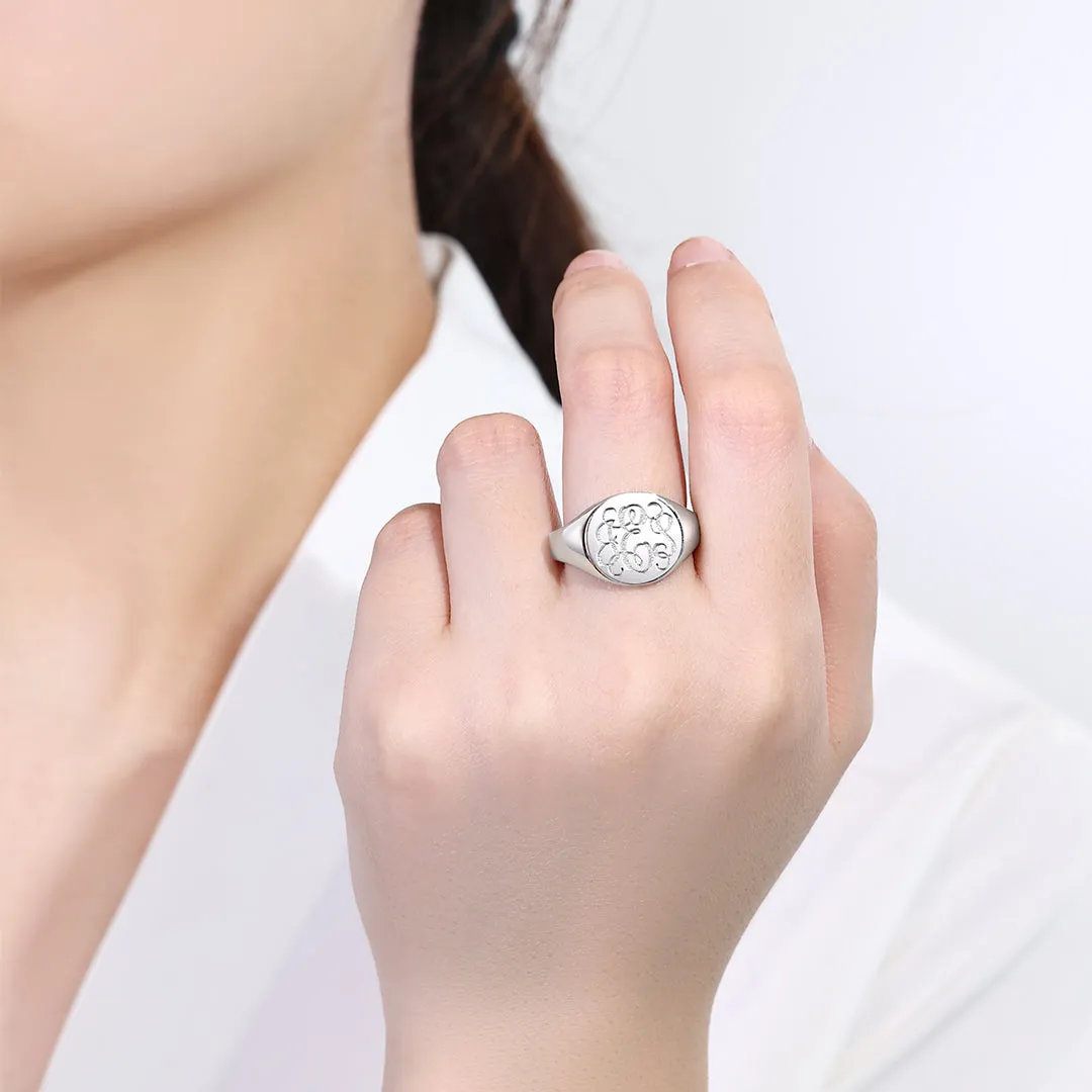 Monogram Signet Ring sold by Mint & Lilly product image thumbnail 5