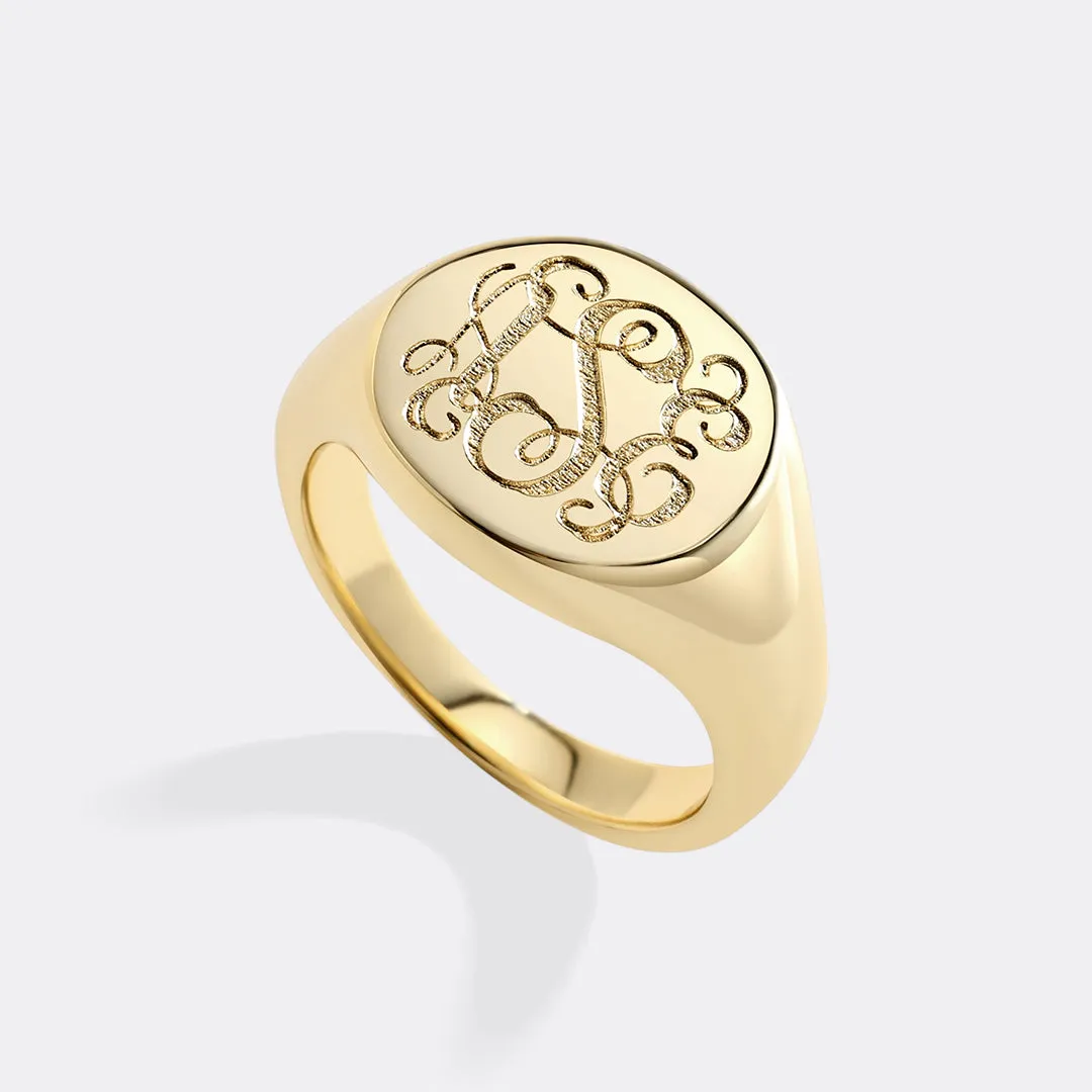 Monogram Signet Ring sold by Mint & Lilly product image thumbnail 4