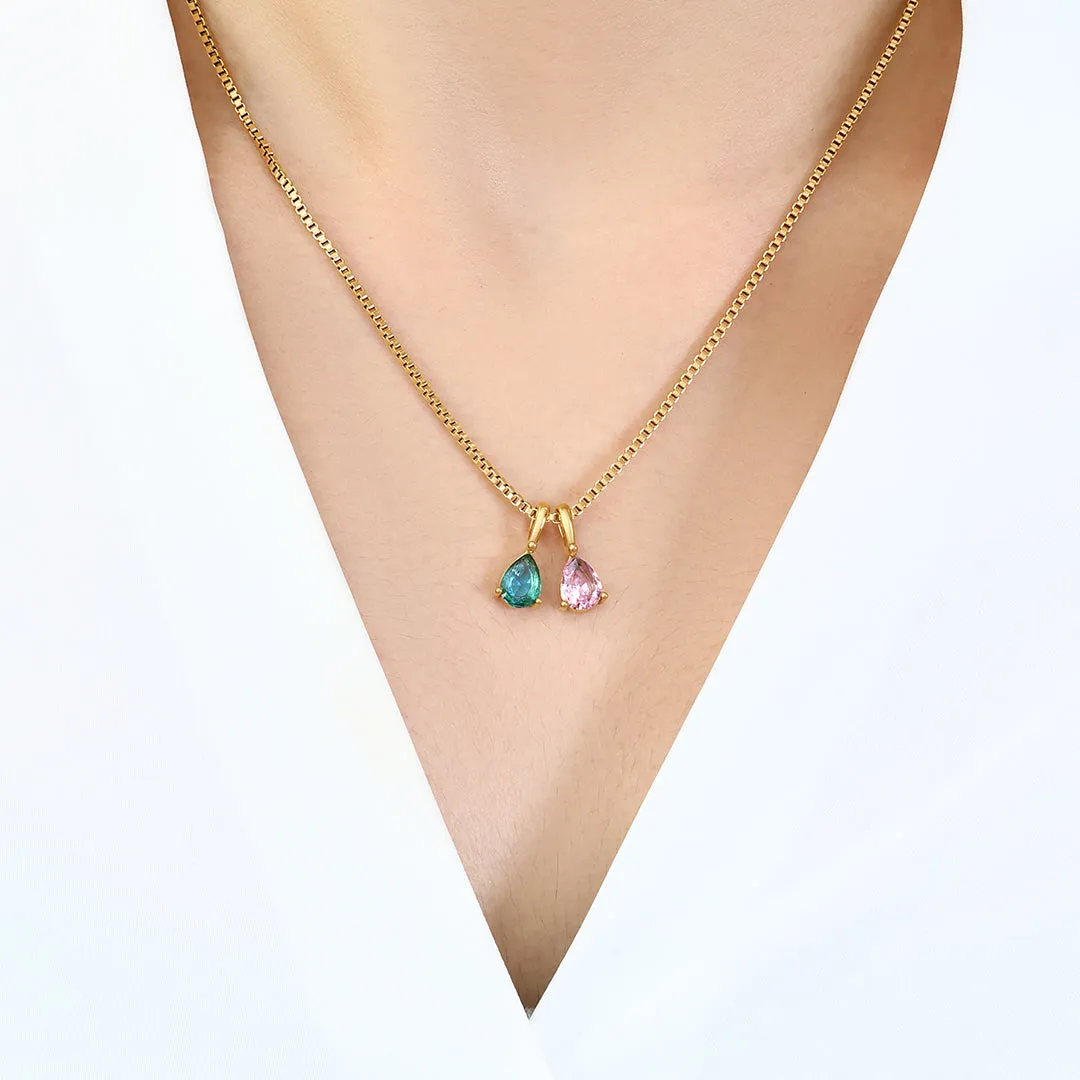 Personalized Multi-Birthstone Necklace sold by Mint & Lilly product image thumbnail 4