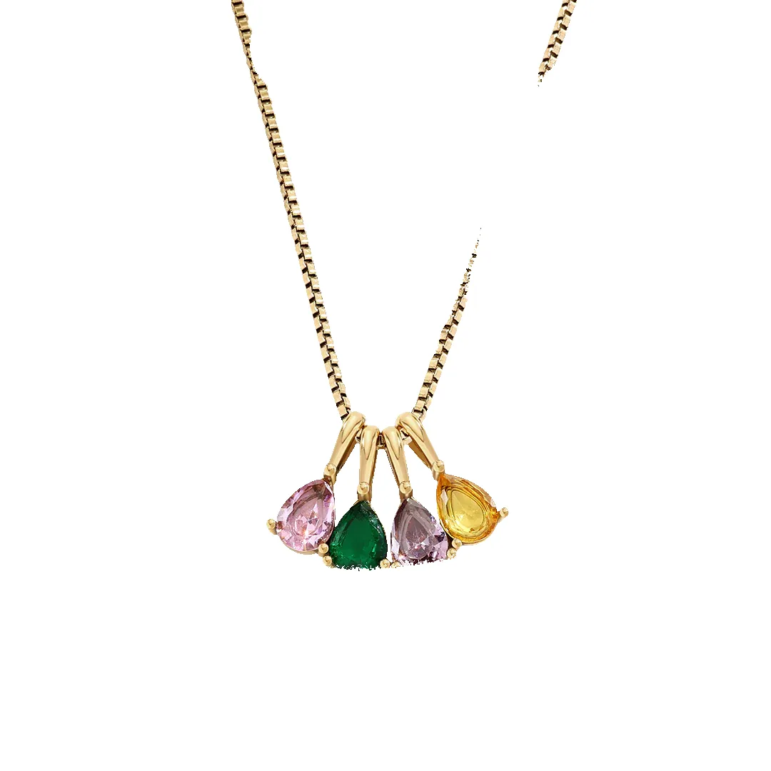 Personalized Multi-Birthstone Necklace sold by Mint & Lilly product image thumbnail 2