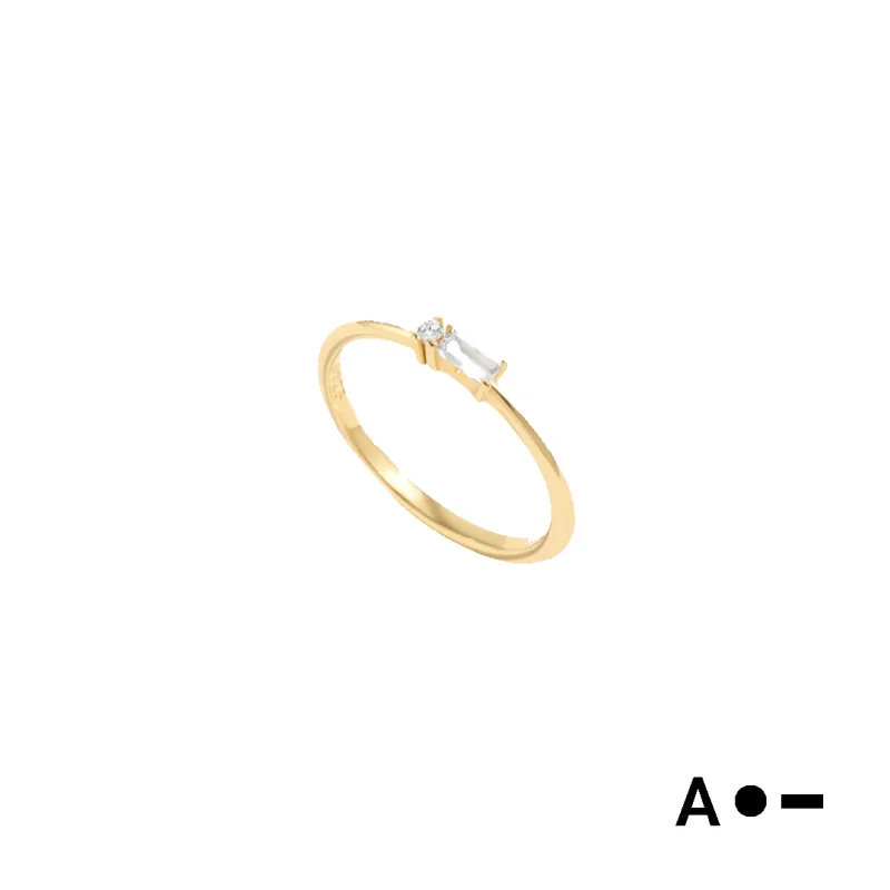 Dainty Personalized Morse Code Ring made by Mint & Lilly