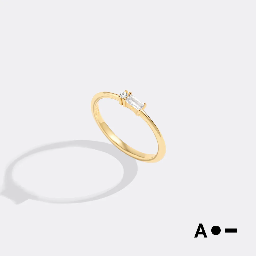 Dainty Personalized Morse Code Ring sold by Mint & Lilly product image thumbnail 4