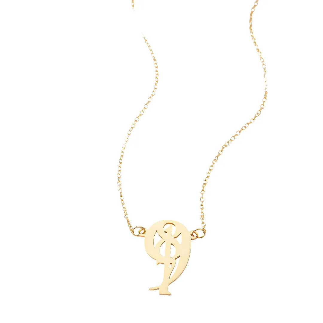 Minimalist Monogram Number Necklace sold by Mint & Lilly