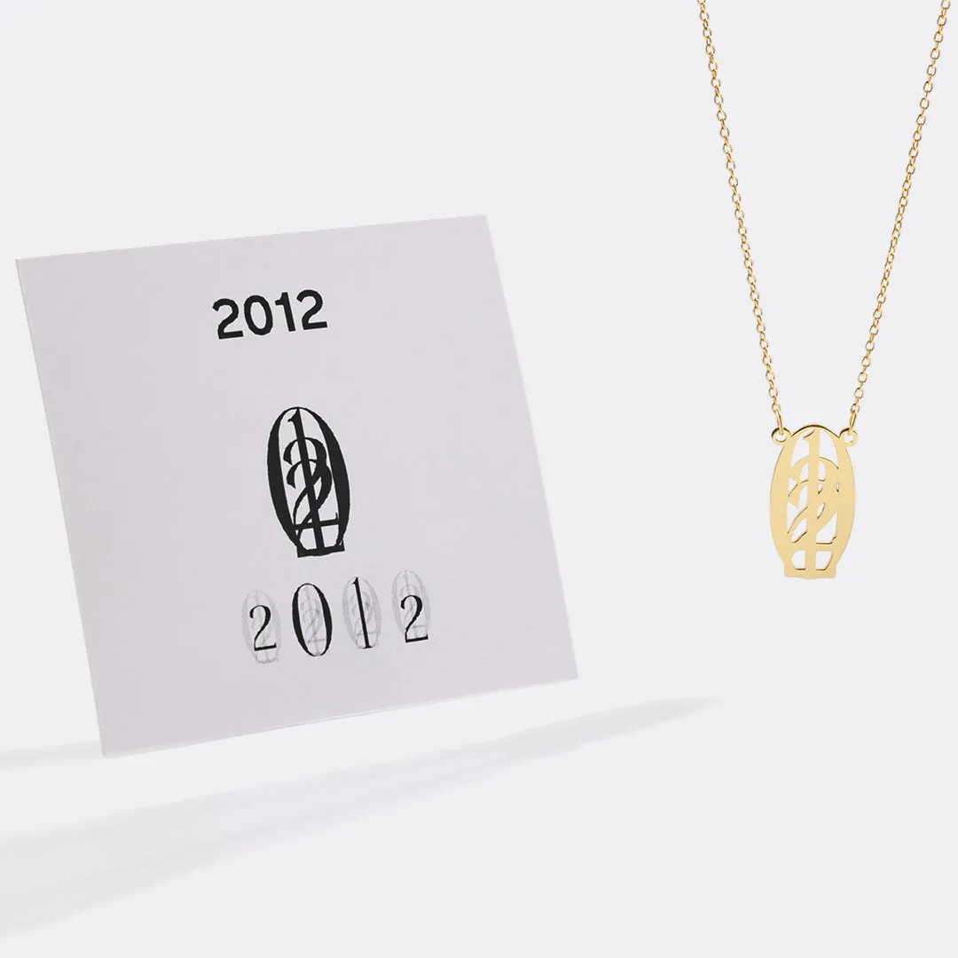 Minimalist Monogram Number Necklace sold by Mint & Lilly product image thumbnail 5