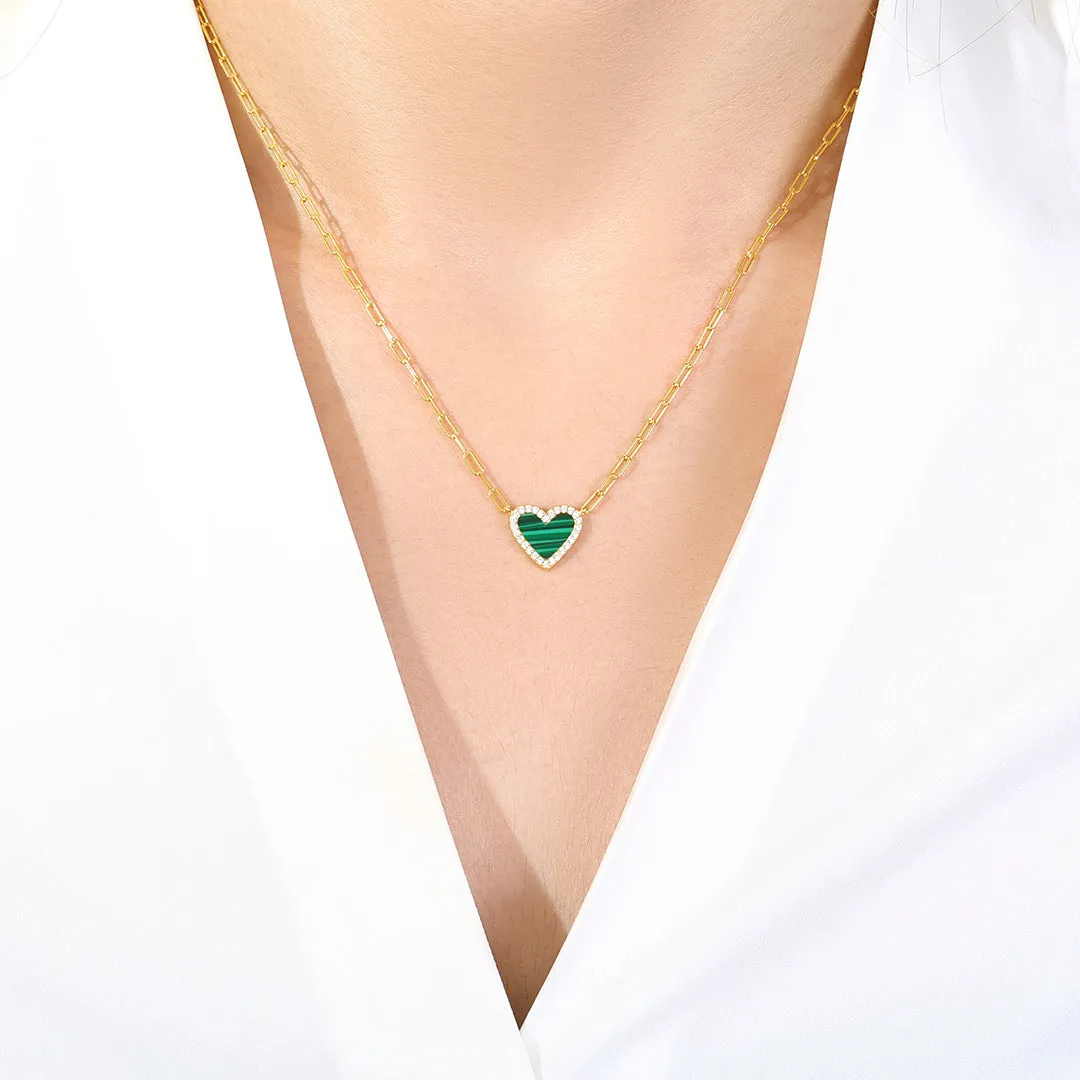 Dainty Heart Paperclip Necklace sold by Mint & Lilly product image thumbnail 3