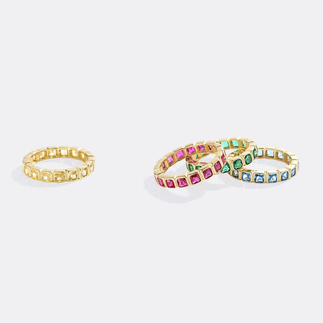 Asscher Cut Birthstone Eternity Ring sold by Mint & Lilly product image thumbnail 5