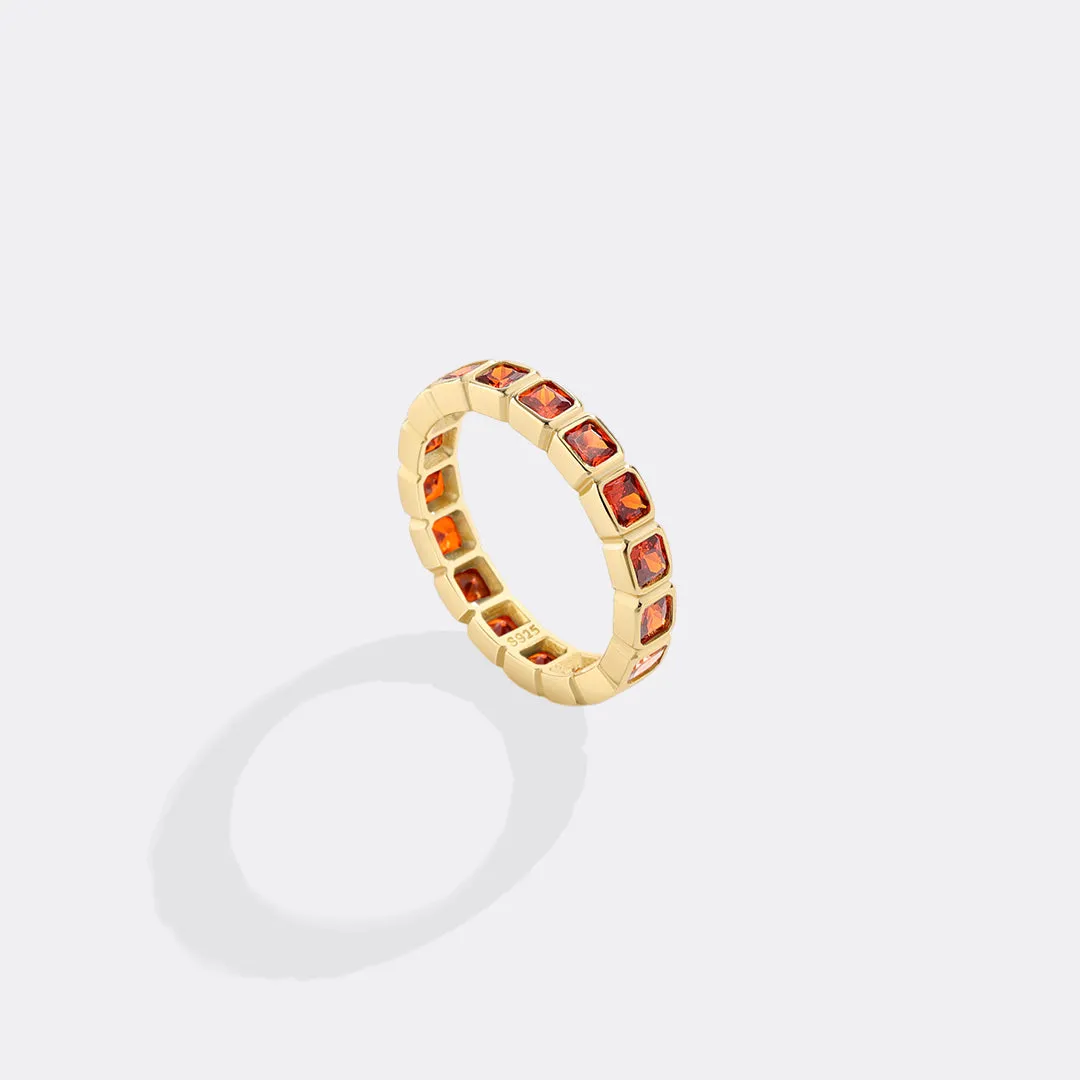 Asscher Cut Birthstone Eternity Ring sold by Mint & Lilly product image thumbnail 2