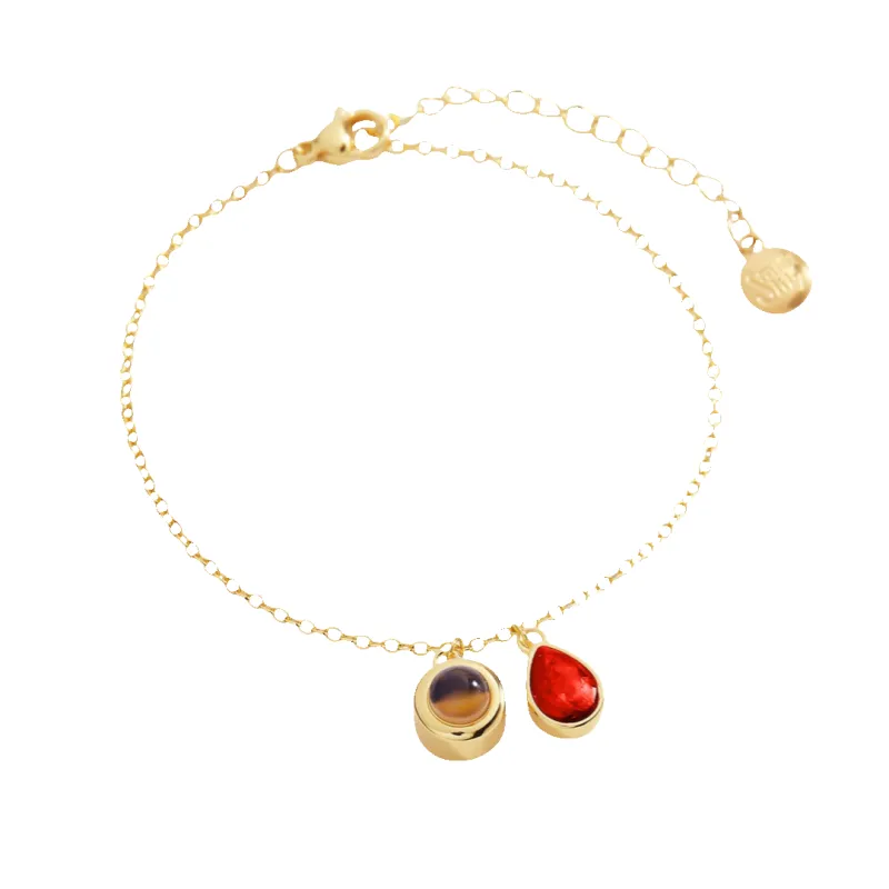 Birthstone Photo Bracelet sold by Mint & Lilly