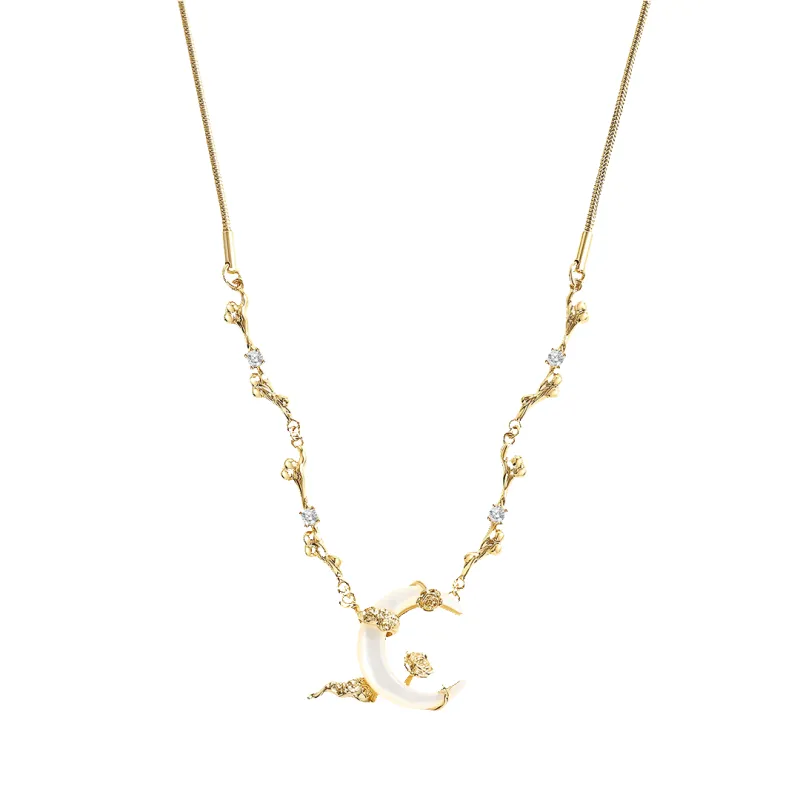 Shell Moon Necklace made by Mint & Lilly