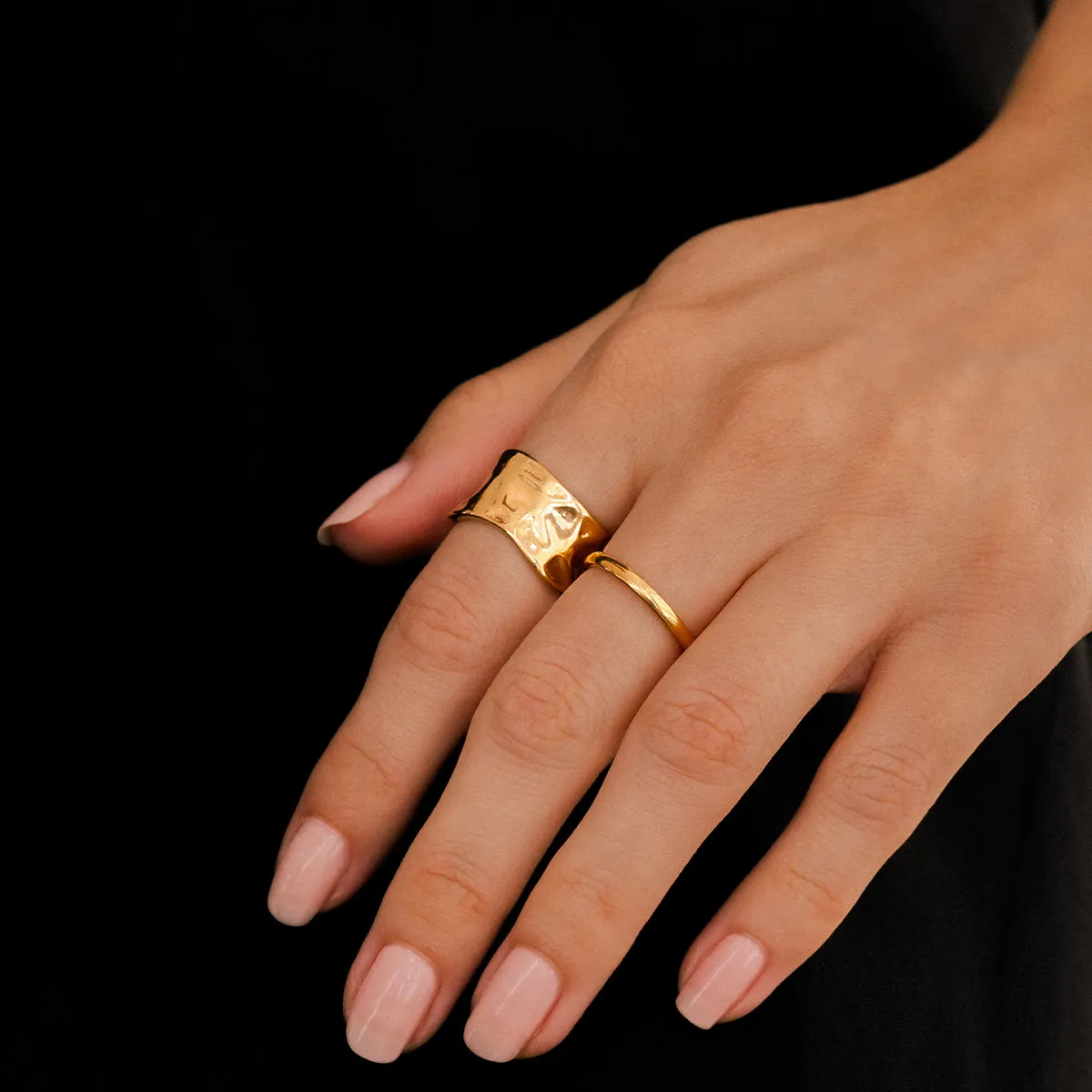 Chunky Textured Ring sold by Mint & Lilly product image thumbnail 3