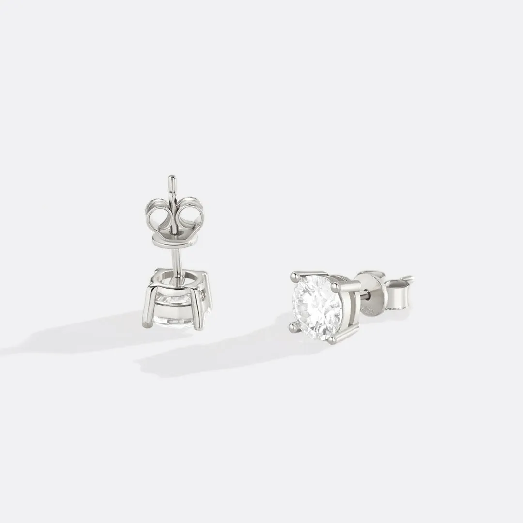 Classic Diamond Stud Earrings sold by Mint & Lilly product image thumbnail 5