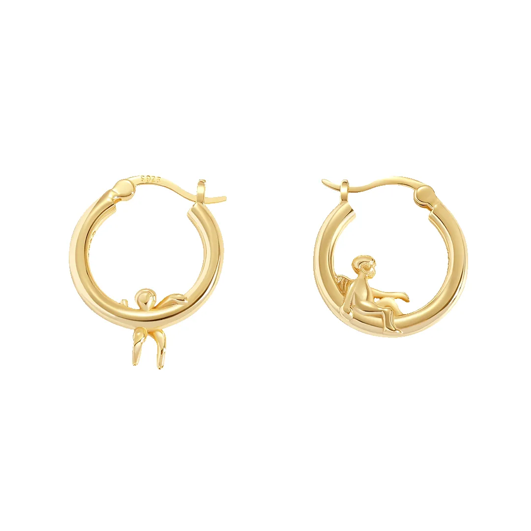 Cherub Gold Hoops sold by Mint & Lilly product image thumbnail 3