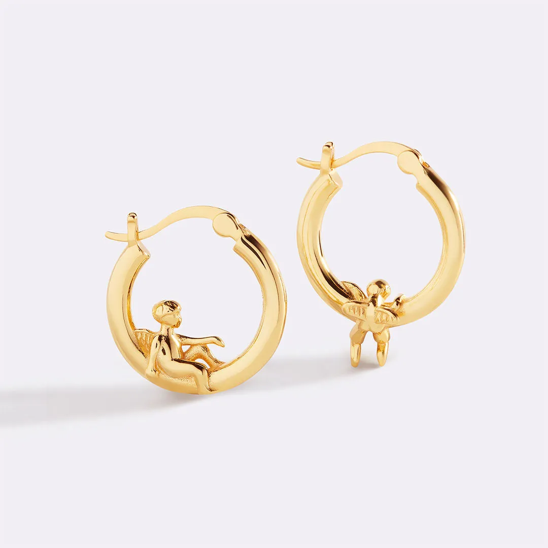 Cherub Gold Hoops sold by Mint & Lilly product image thumbnail 2
