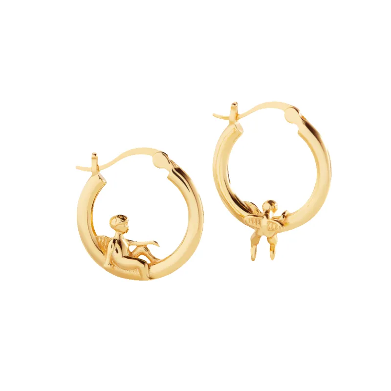 Cherub Gold Hoops sold by Mint & Lilly