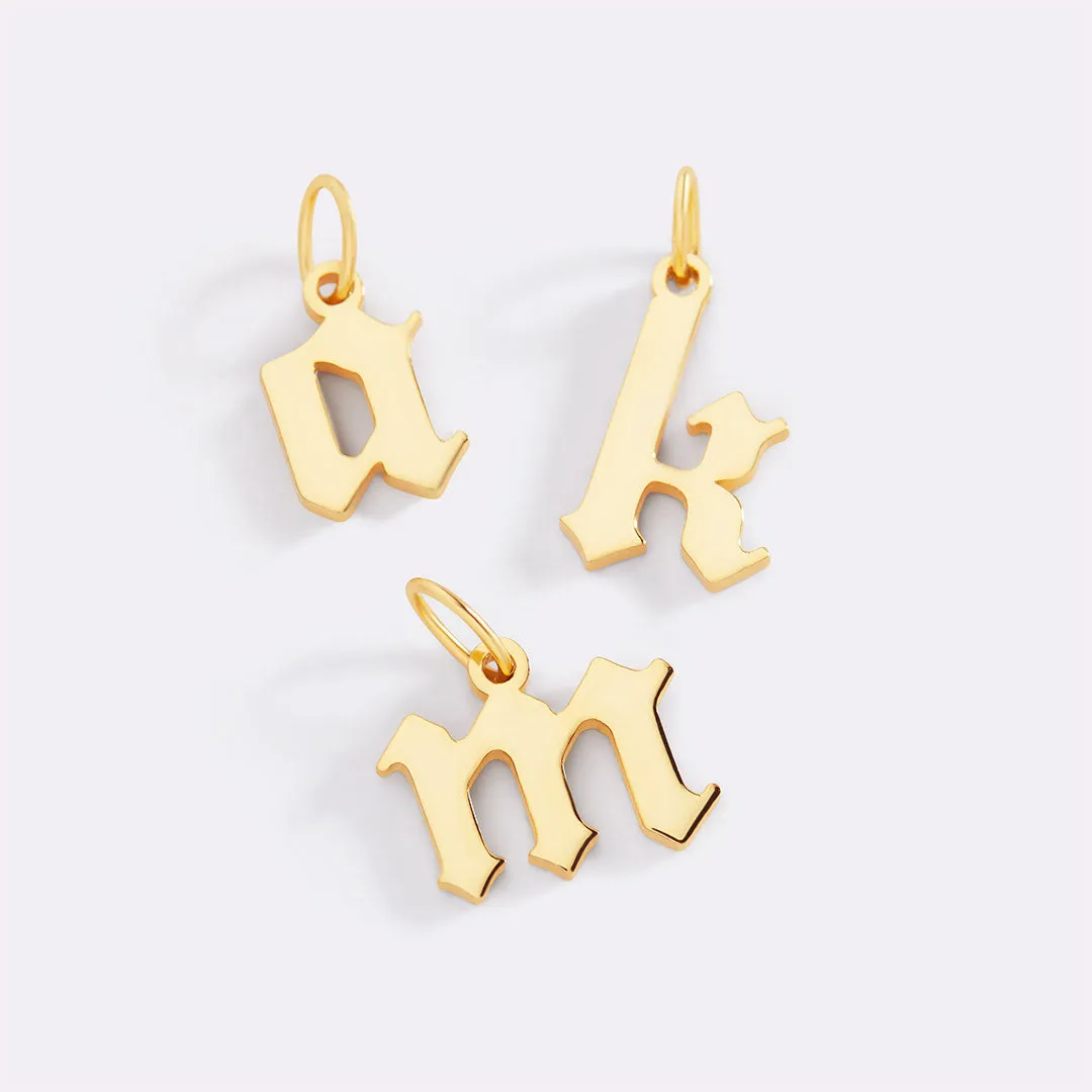 Old English Letter Charm sold by Mint & Lilly product image thumbnail 3