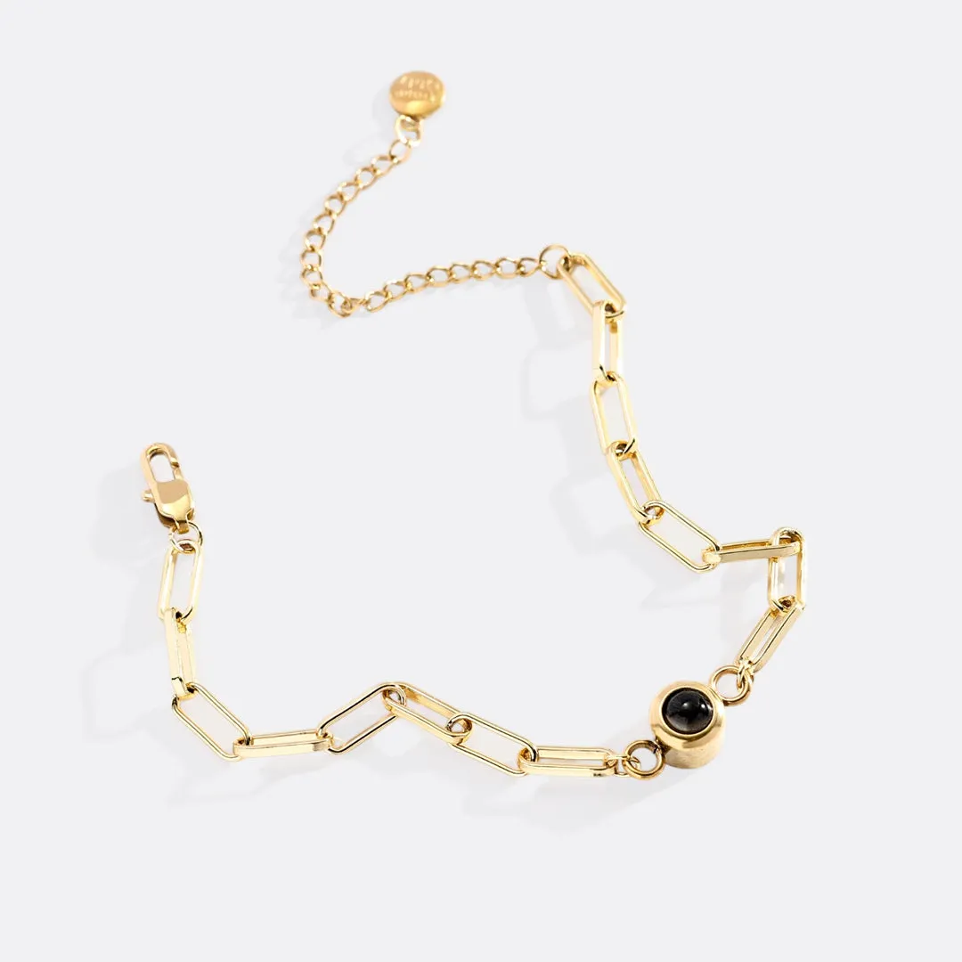 Photo Bracelet with Paperclip Chain sold by Mint & Lilly product image thumbnail 5