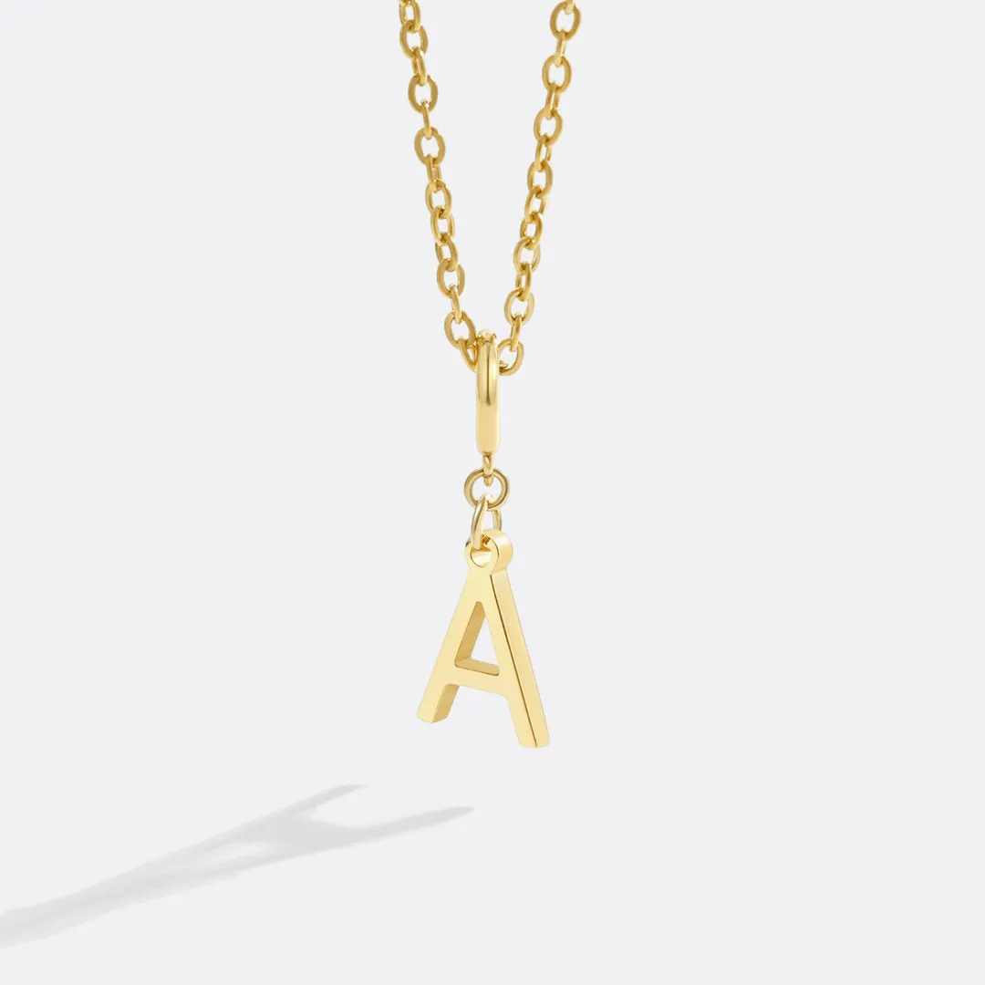 Minimalist Initial Charm Necklace sold by Mint & Lilly product image thumbnail 3