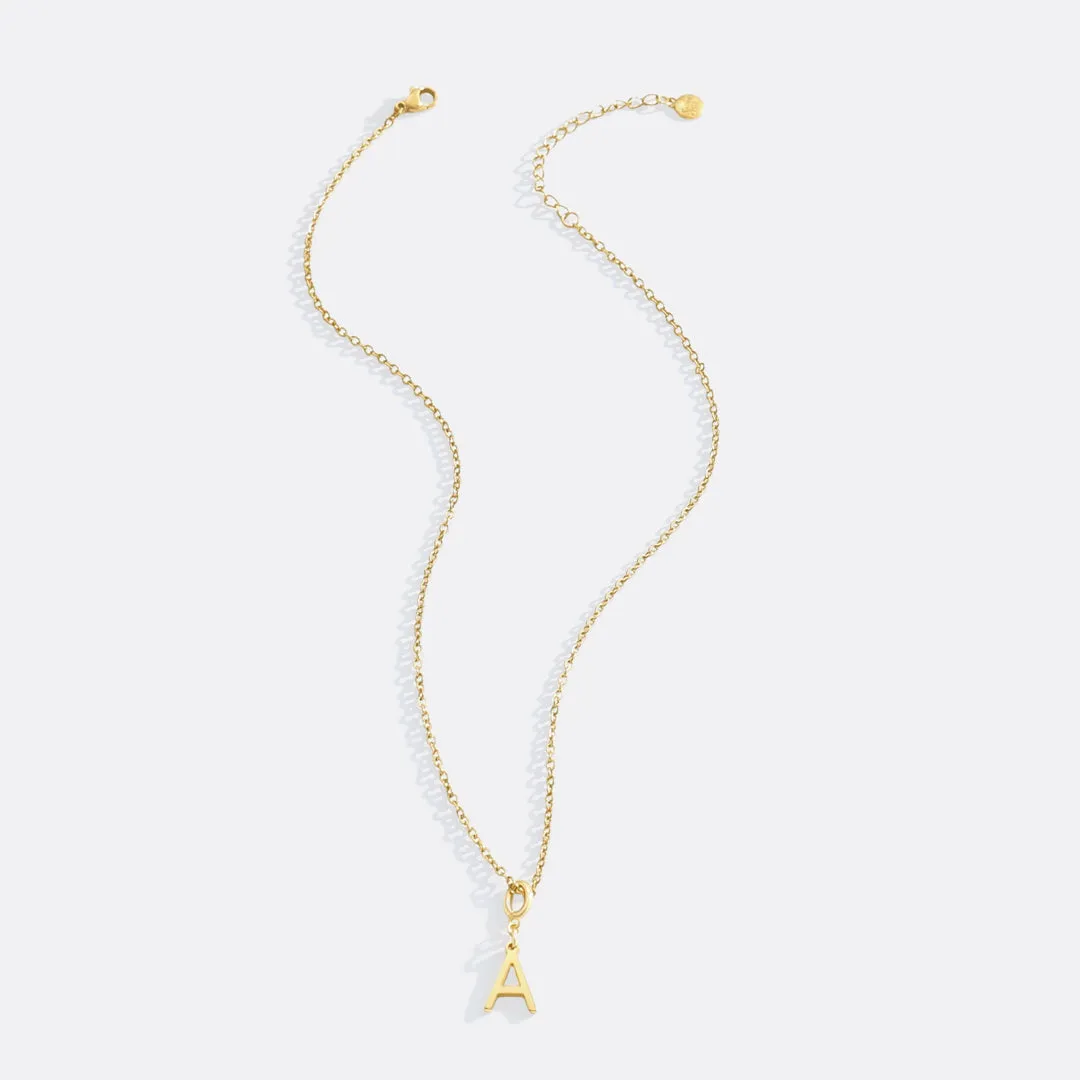 Minimalist Initial Charm Necklace sold by Mint & Lilly product image thumbnail 4