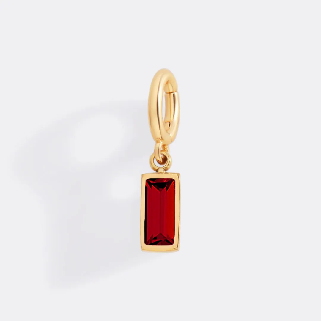 Dainty Baguette Birthstone Charm sold by Mint & Lilly product image thumbnail 2