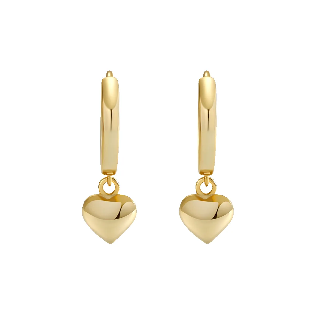 Dainty Heart Hoop Earrings sold by Mint & Lilly product image thumbnail 5