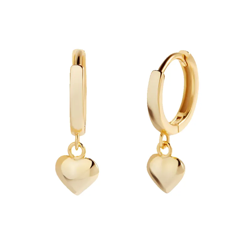 Dainty Heart Hoop Earrings made by Mint & Lilly