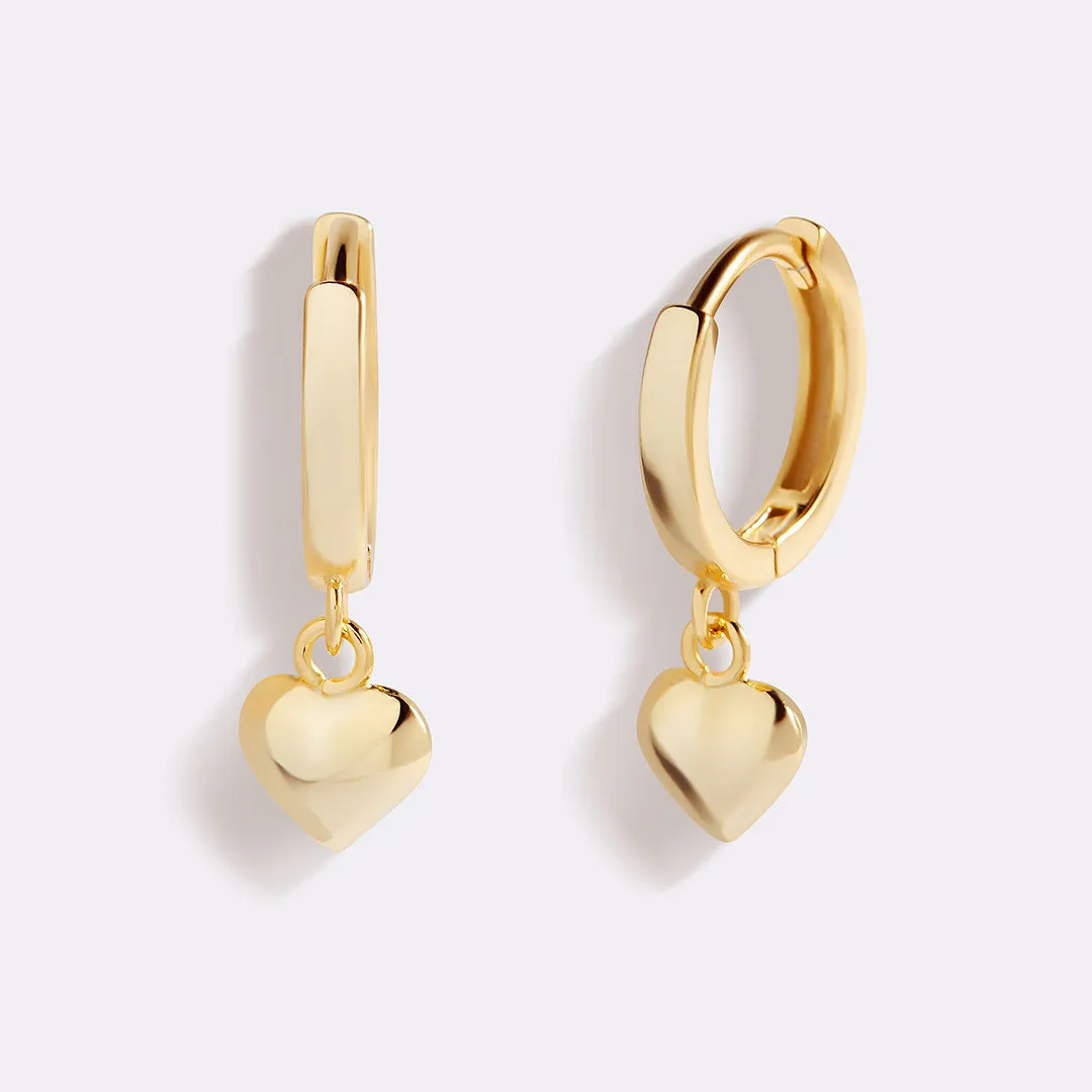 Dainty Heart Hoop Earrings sold by Mint & Lilly product image thumbnail 2