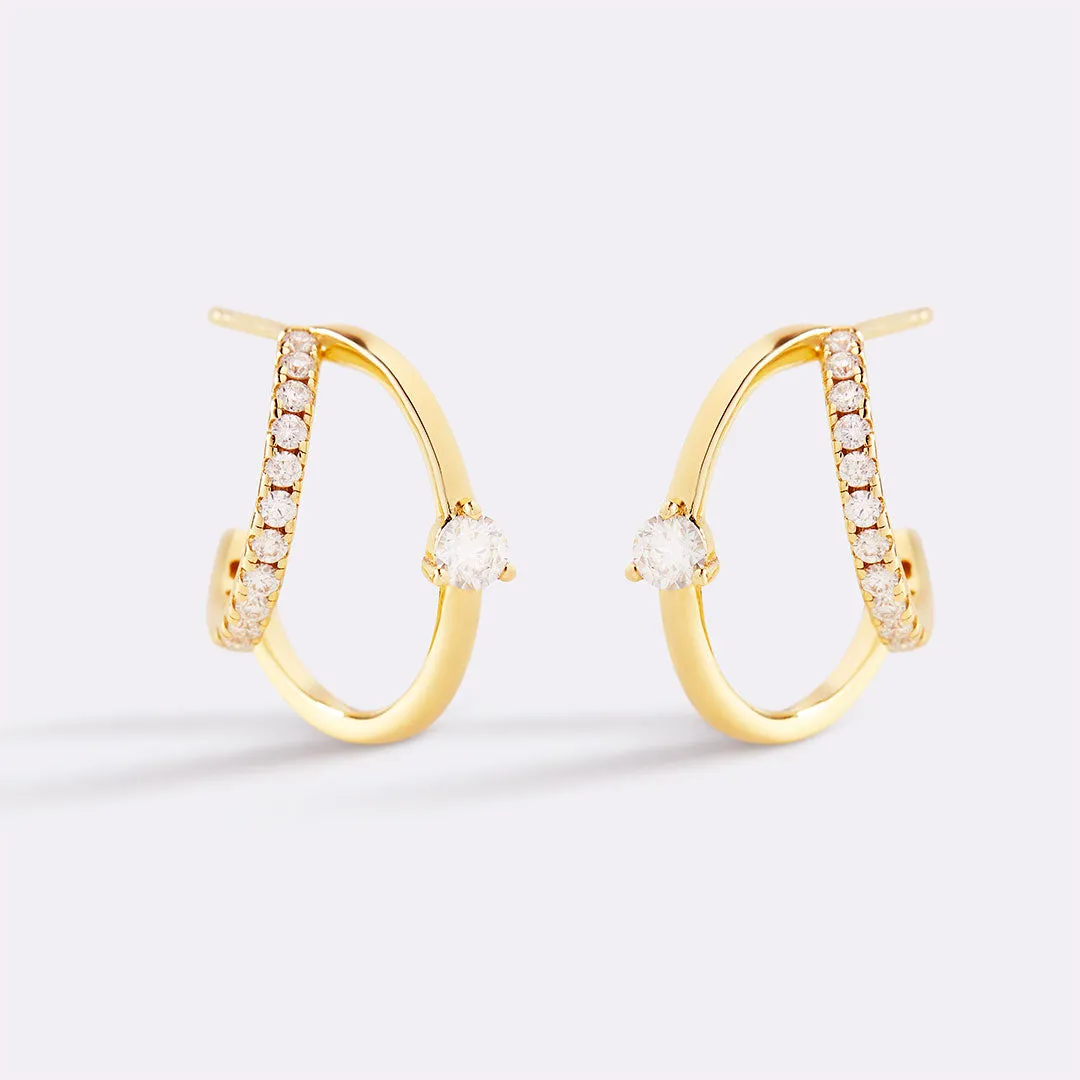 The Nova Double Hoop Earrings sold by Mint & Lilly product image thumbnail 2