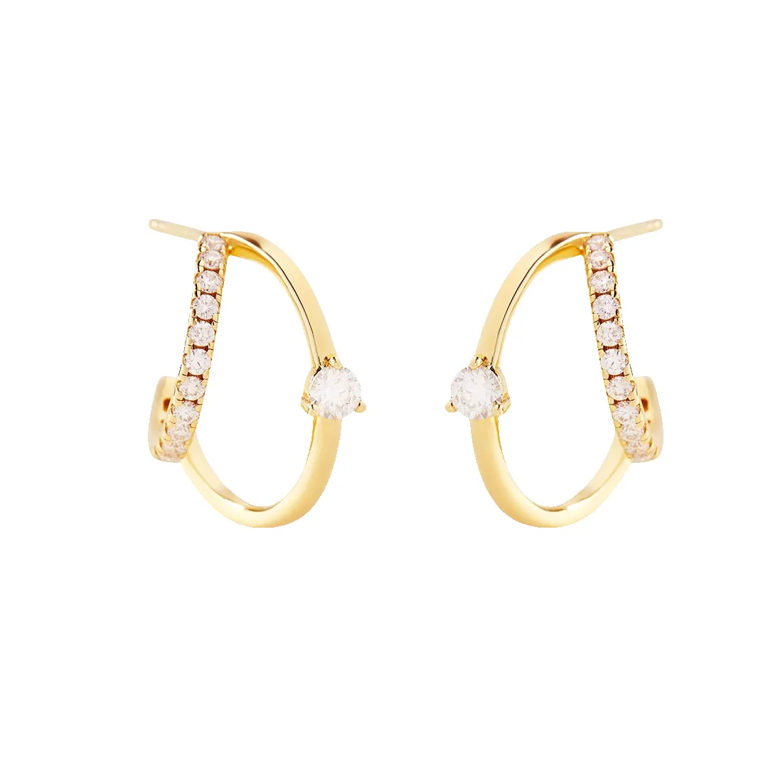 The Nova Double Hoop Earrings sold by Mint & Lilly