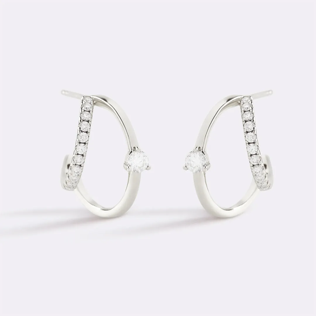 The Nova Double Hoop Earrings sold by Mint & Lilly product image thumbnail 3