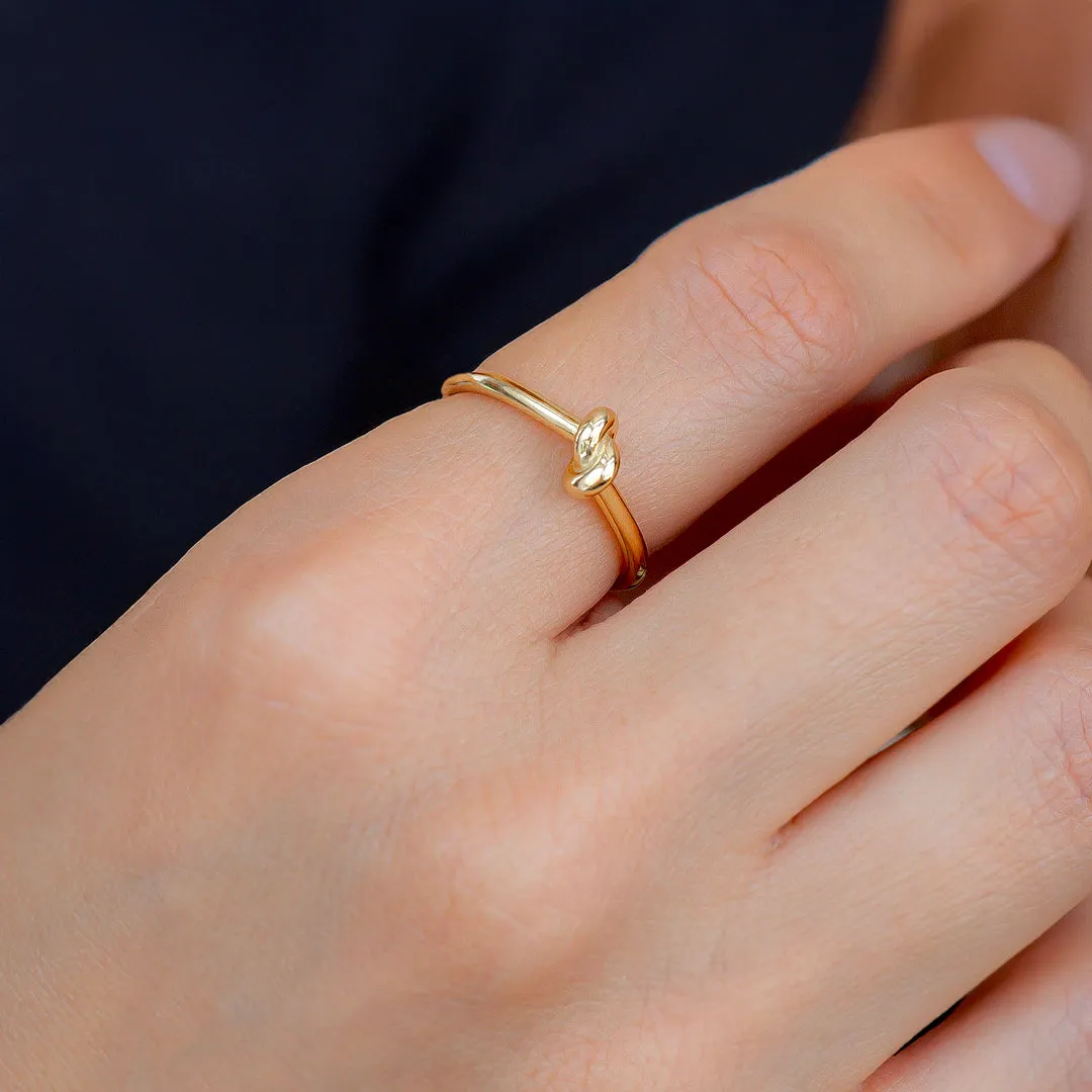 Classic Gold Knot Ring sold by Mint & Lilly product image thumbnail 3