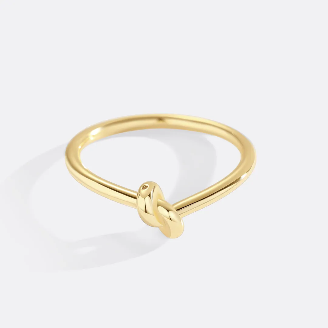 Classic Gold Knot Ring sold by Mint & Lilly product image thumbnail 5