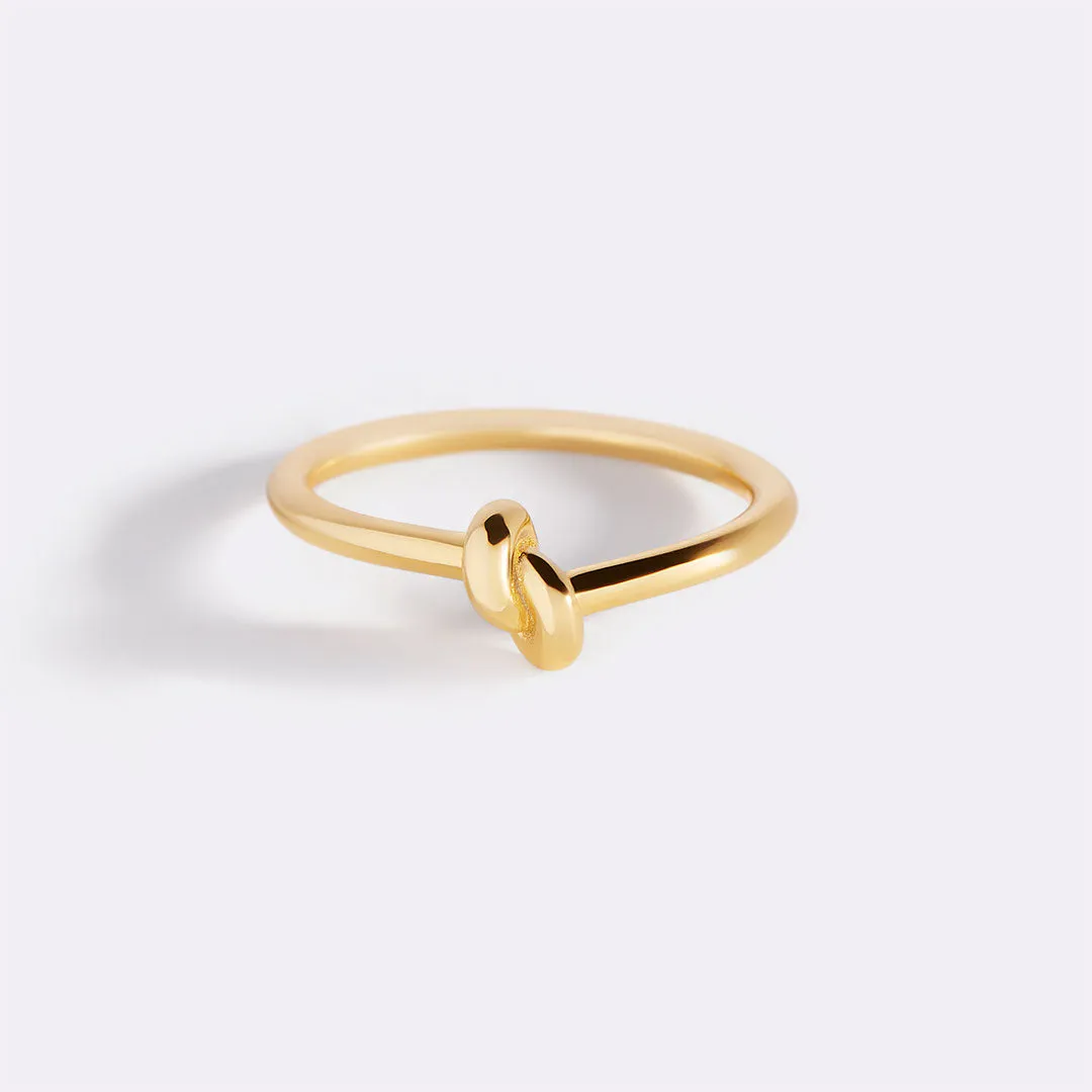 Classic Gold Knot Ring sold by Mint & Lilly product image thumbnail 4