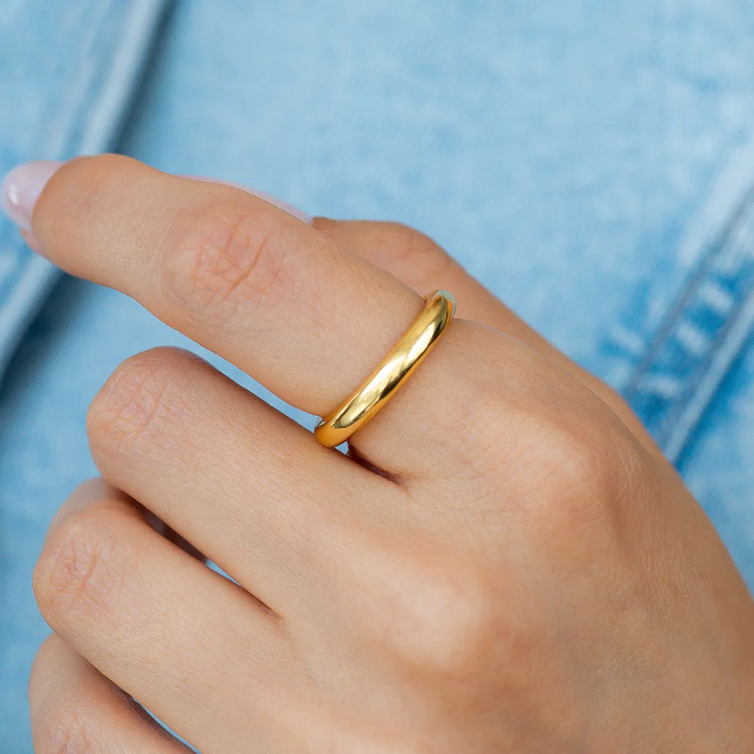 Half Round Band Stacking Ring sold by Mint & Lilly product image thumbnail 3