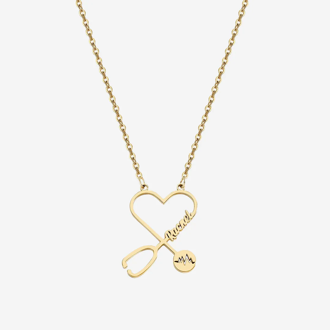 Stethosope Name Necklace sold by Mint & Lilly product image thumbnail 4