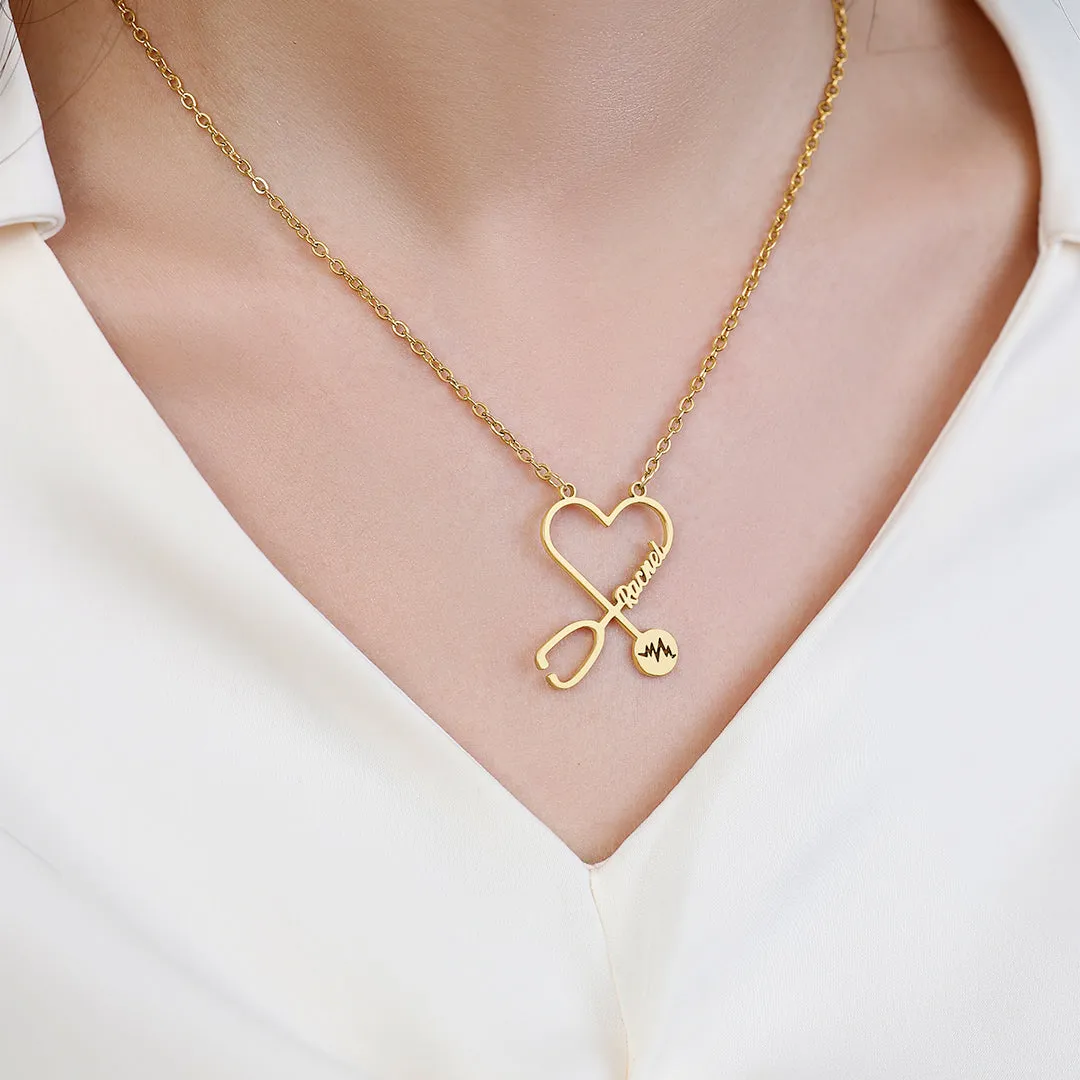Stethosope Name Necklace sold by Mint & Lilly product image thumbnail 5