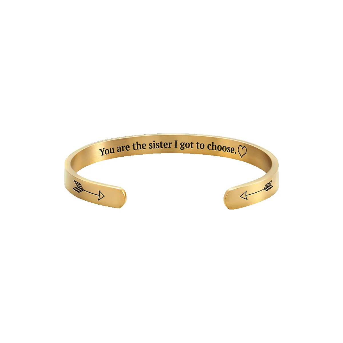 You are the Sister I got to Choose Personalizable Cuff Bracelet sold by Mint & Lilly product image thumbnail 4