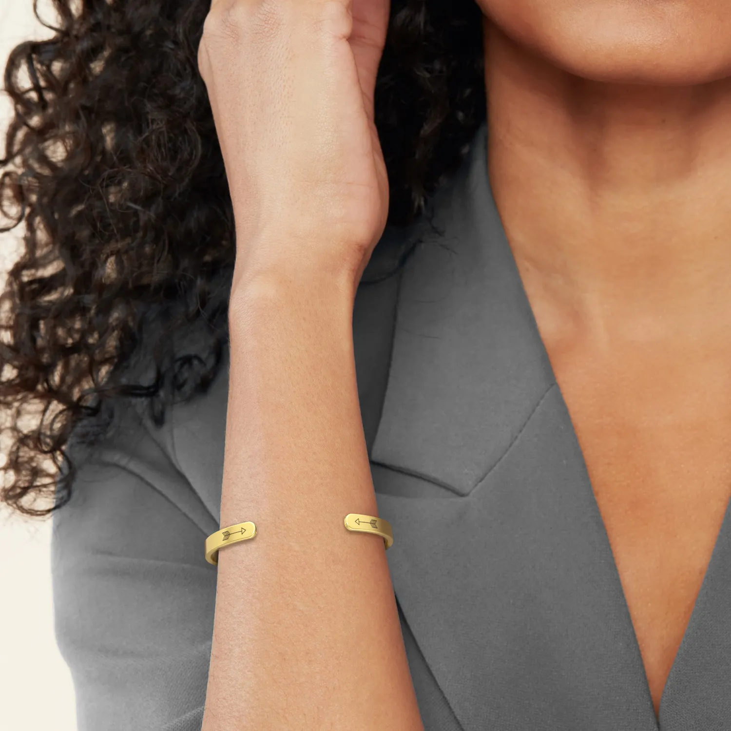 You are the Sister I got to Choose Personalizable Cuff Bracelet sold by Mint & Lilly product image thumbnail 3