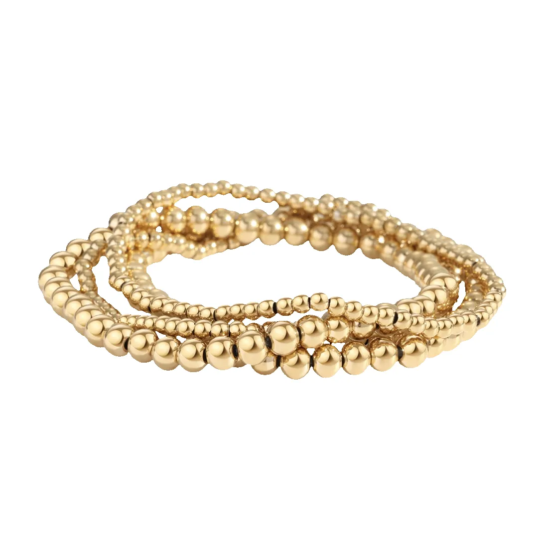 3mm & 5mm Beaded Bracelet Stacking Set sold by Mint & Lilly