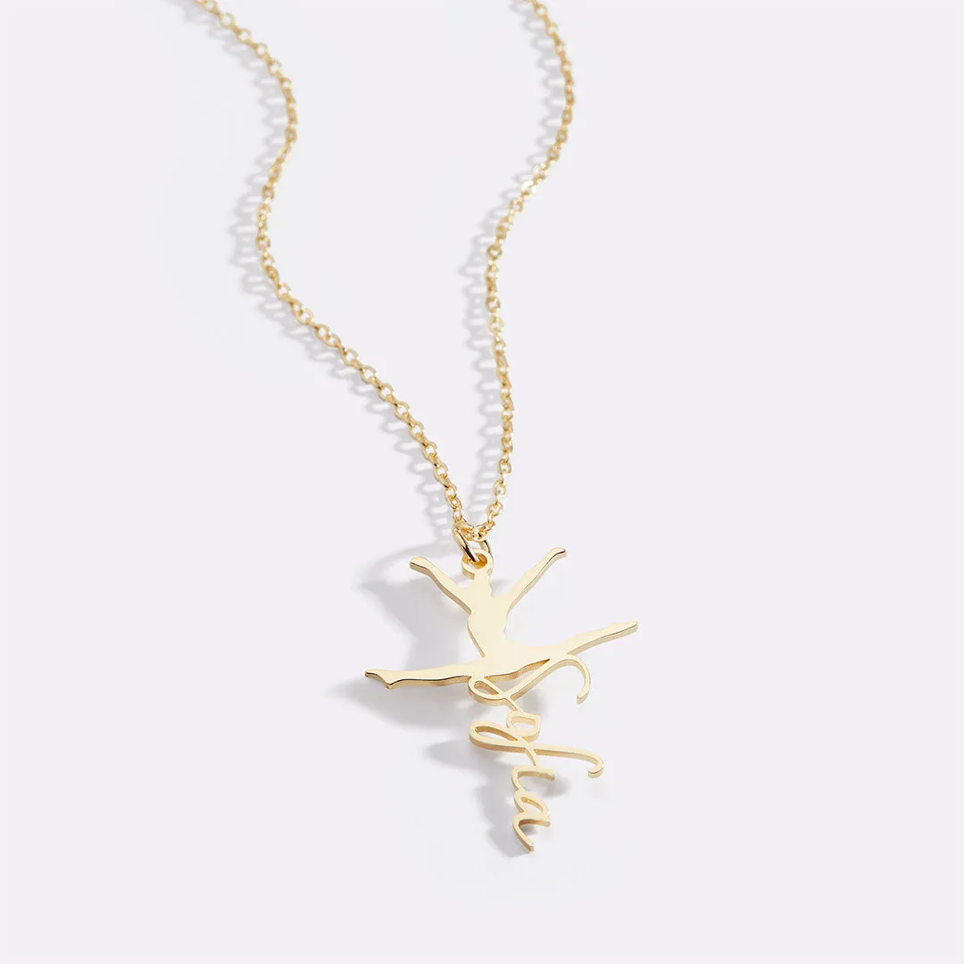 Custom Gymnast Name Pendant sold by Mint & Lilly product image thumbnail 2