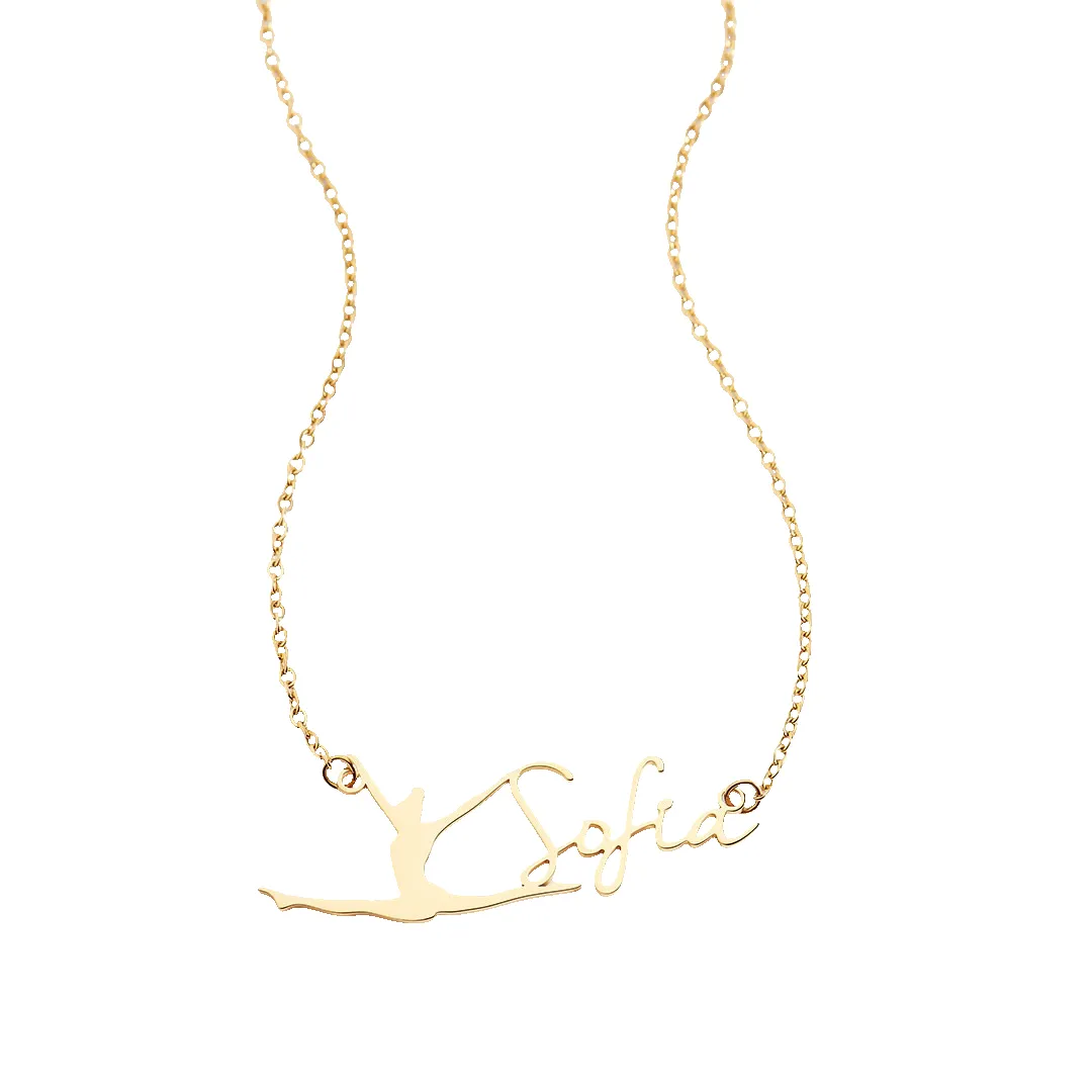 Custom Gymnast Name Pendant sold by Mint & Lilly